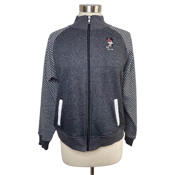 DISNEY PARKS Minnie Embroidered Zip Up size L - Picture 2 of 8